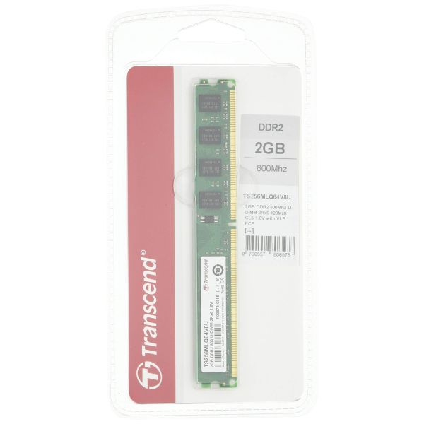 TRANSCEND 2GB DDR2 CL5 800MHz 2 Rank (TS256MLQ64V8U)