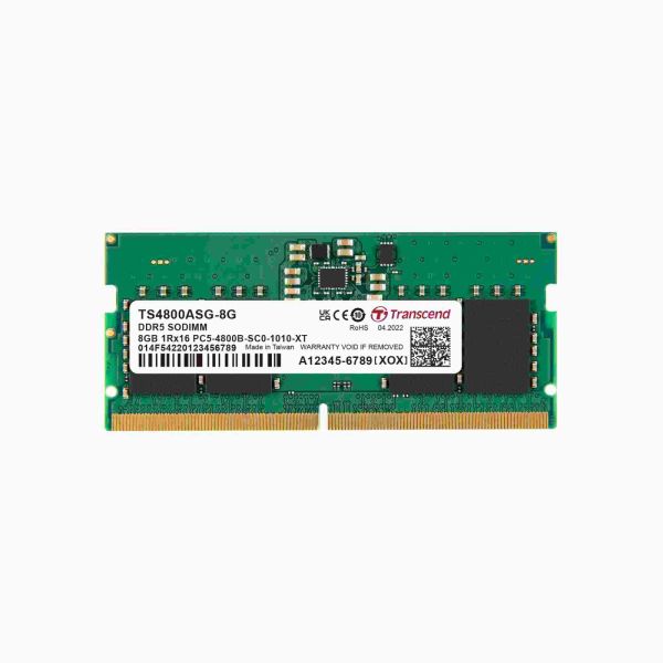 TRANSCEND 8GB DDR5 4800MHz SO-DIMM CL40 (TS4800ASG-8G)