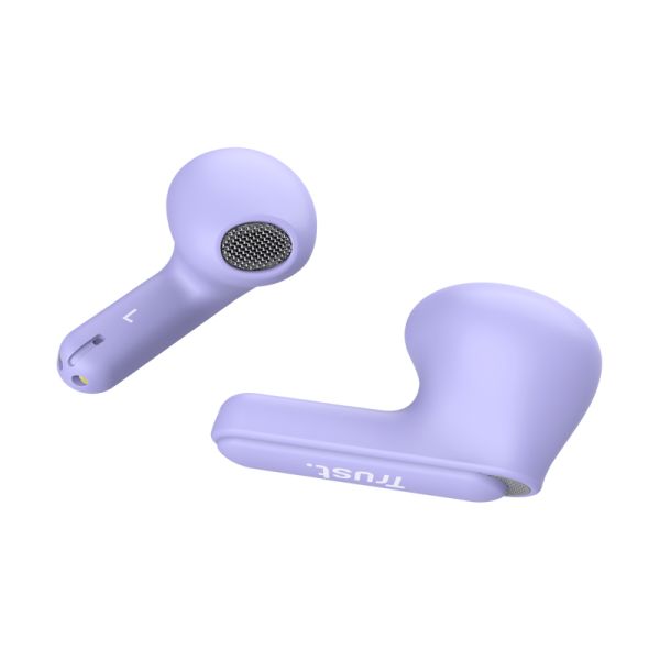 Trust Yavi Headset True Wireless Stereo (TWS) In-ear Oproepen/muziek USB Type-C Bluetooth Paars (25299)