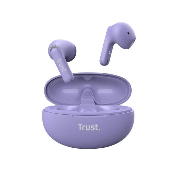 Trust Yavi Headset True Wireless Stereo (TWS) In-ear Oproepen/muziek USB Type-C Bluetooth Paars (25299)