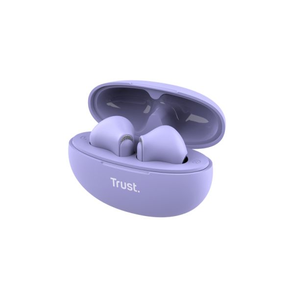 Trust Yavi Headset True Wireless Stereo (TWS) In-ear Oproepen/muziek USB Type-C Bluetooth Paars (25299)