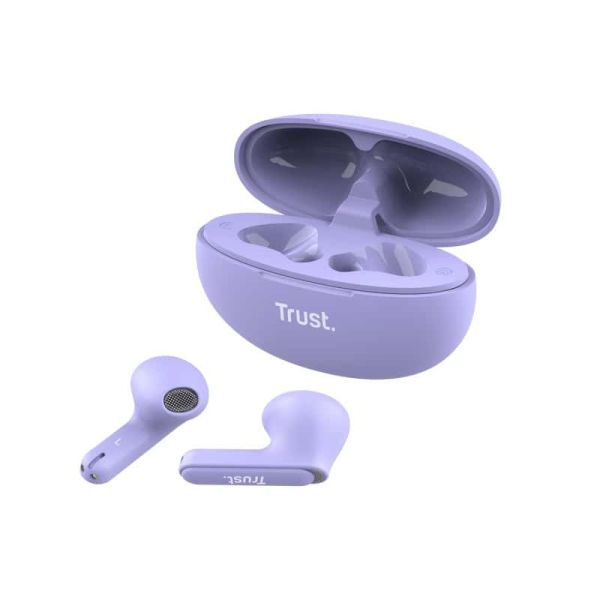 Trust Yavi Headset True Wireless Stereo (TWS) In-ear Oproepen/muziek USB Type-C Bluetooth Paars (25299)