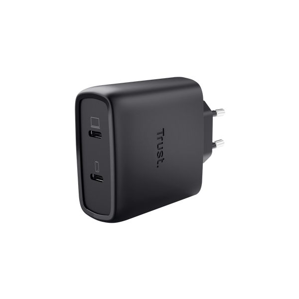 Trust Maxo GaN-oplader van 65 W met 2 USB-C-poorten (25525) Trust Maxo GaN-oplader van 65 W met 2 USB-C-poorten (25525)