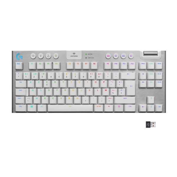Logitech G G915 TKL toetsenbord RF-draadloos + Bluetooth QWERTY Engels Wit (920-009664)