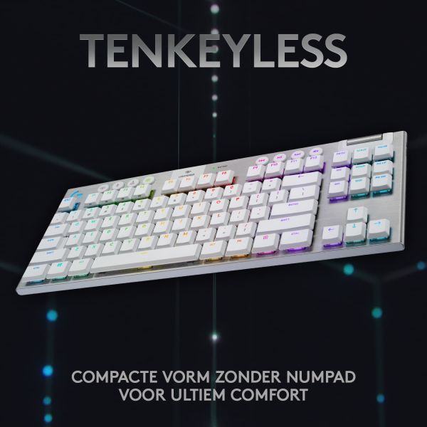 Logitech G G915 TKL toetsenbord RF-draadloos + Bluetooth QWERTY Engels Wit (920-009664)
