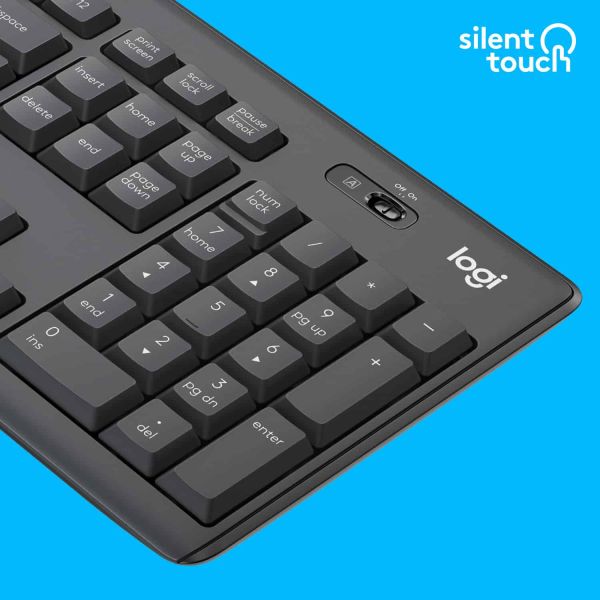 Logitech MK295 Silent Wireless Combo toetsenbord Inclusief muis USB QWERTY US International Grafiet (920-009800)