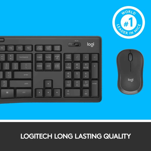 Logitech MK295 Silent Wireless Combo toetsenbord Inclusief muis USB QWERTY US International Grafiet (920-009800)