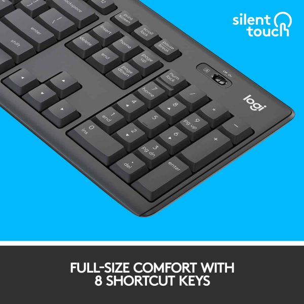 Logitech MK295 Silent Wireless Combo toetsenbord Inclusief muis USB QWERTY US International Grafiet (920-009800)