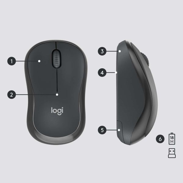 Logitech MK295 Silent Wireless Combo toetsenbord Inclusief muis USB QWERTY US International Grafiet (920-009800)