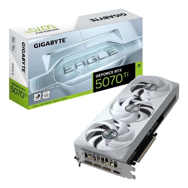 GIGABYTE GeForce RTX 5070 Ti EAGLE OC ICE SFF 16G NVIDIA 16 GB GDDR7 (GV-N507TEAGLEOCICE)