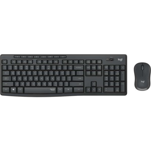 Logitech MK295 Silent Wireless Combo toetsenbord Inclusief muis USB QWERTY Scandinavisch Grafiet (920-009810)