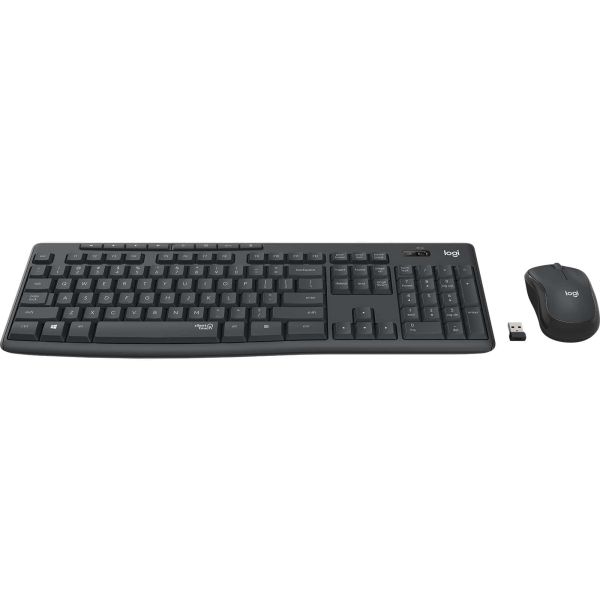 Logitech MK295 Silent Wireless Combo toetsenbord Inclusief muis USB QWERTY Scandinavisch Grafiet (920-009810)