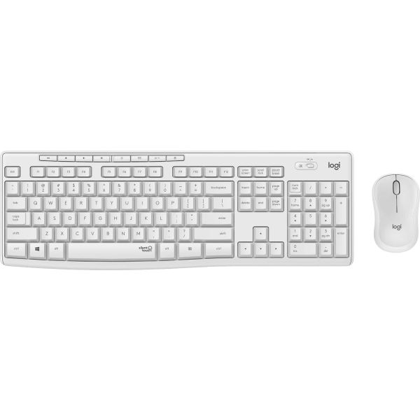 Logitech MK295 Silent Wireless Combo toetsenbord Inclusief muis USB QWERTY Engels Wit (920-009823)