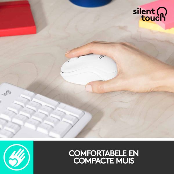 Logitech MK295 Silent Wireless Combo toetsenbord Inclusief muis RF Draadloos QWERTY Engels Wit (920-009824)