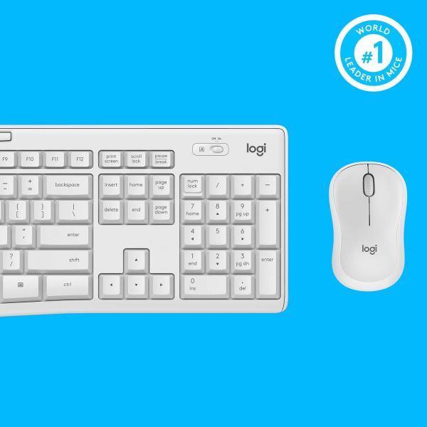 Logitech MK295 Silent Wireless Combo toetsenbord Inclusief muis RF Draadloos QWERTY Engels Wit (920-009824)