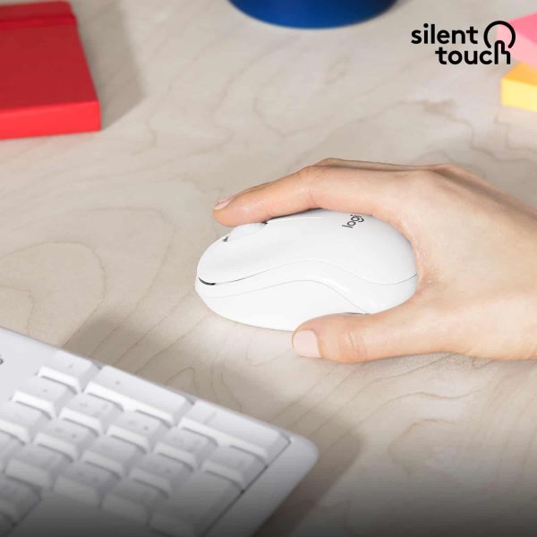 Logitech MK295 Silent Wireless Combo toetsenbord Inclusief muis RF Draadloos QWERTY Engels Wit (920-009824)