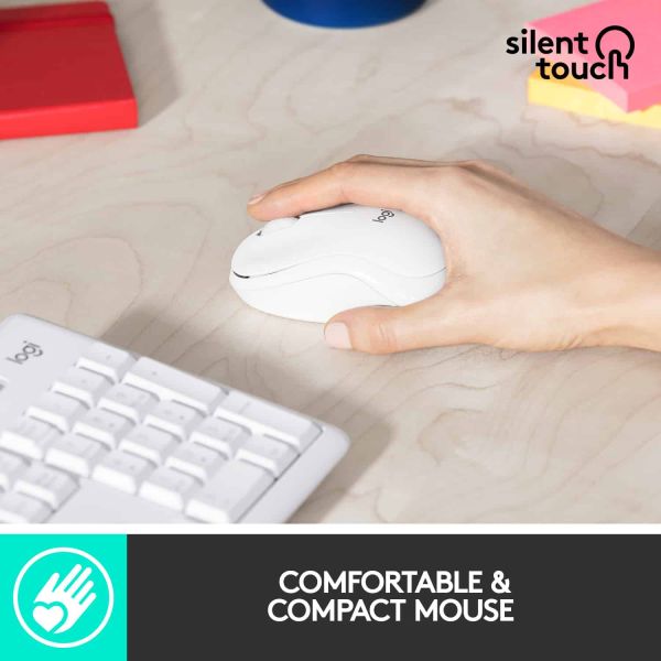 Logitech MK295 Silent Wireless Combo toetsenbord Inclusief muis RF Draadloos QWERTY Engels Wit (920-009824)