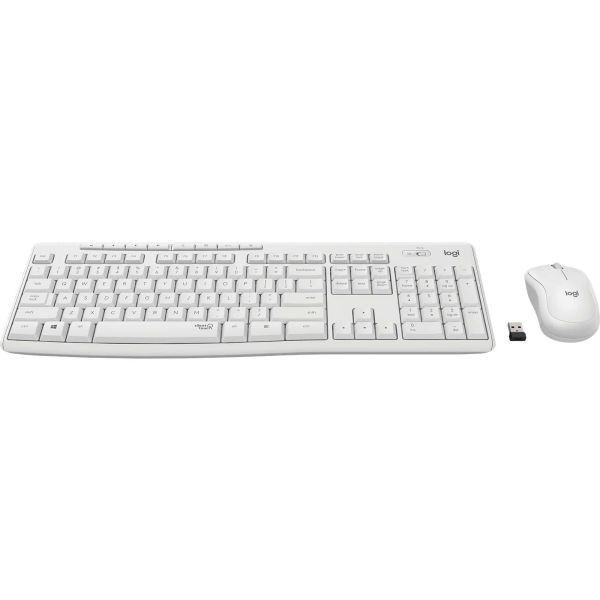 Logitech MK295 Silent Wireless Combo toetsenbord Inclusief muis RF Draadloos QWERTY Scandinavisch Wit (920-009830)