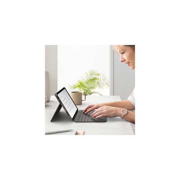 Logitech Folio Touch Grijs Smart Connector QWERTY UK International (920-009968)