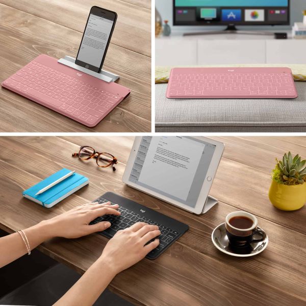 Logitech Keys-To-Go Roze Bluetooth Zwitsers (920-010049)