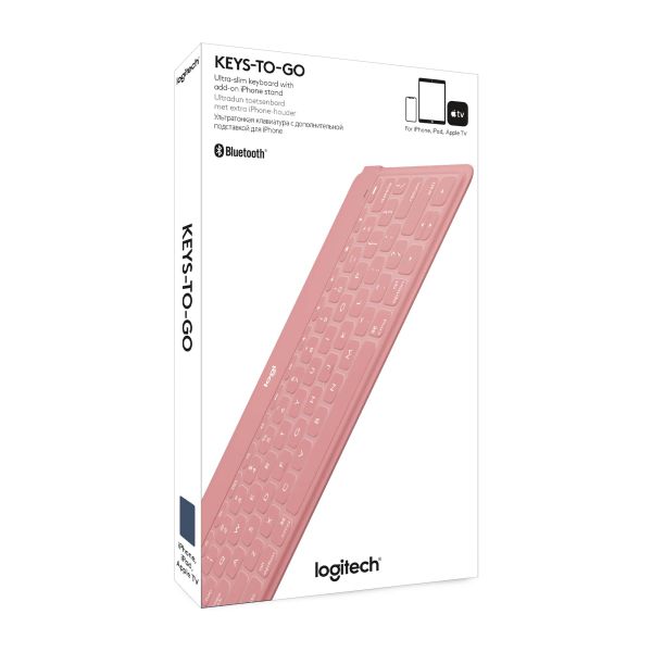 Logitech Keys-To-Go Roze Bluetooth Zwitsers (920-010049)