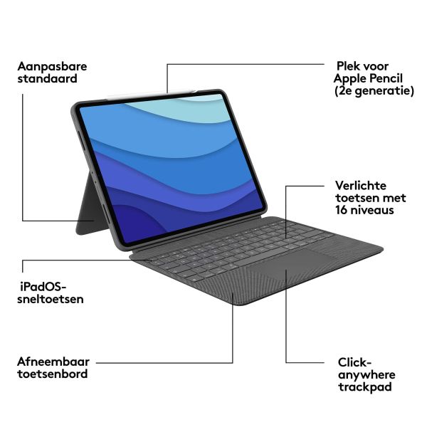 Logitech Combo Touch for iPad Pro 12.9-inch (5th generation) (920-010209)