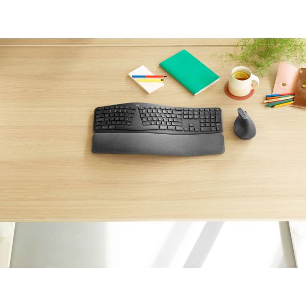 Logitech ERGO K860 for Business toetsenbord Bluetooth Duits Grafiet (920-010345)