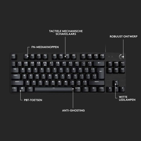 Logitech G G413 TKL SE toetsenbord USB QWERTY US International Zwart (920-010446)