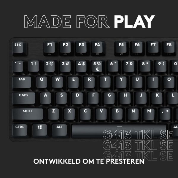 Logitech G G413 TKL SE toetsenbord USB QWERTY US International Zwart (920-010446)