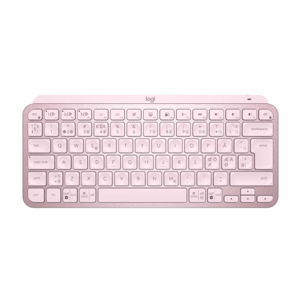 Logitech MX Keys Mini toetsenbord RF-draadloos + Bluetooth QWERTY Scandinavisch Roze (920-010494)