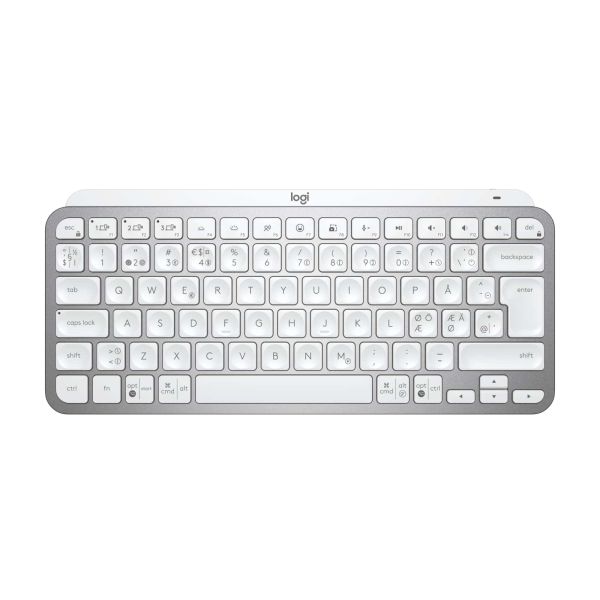 Logitech MX Keys Mini for Business toetsenbord RF-draadloos + Bluetooth QWERTY Scandinavisch Aluminium, Wit (920-010605)