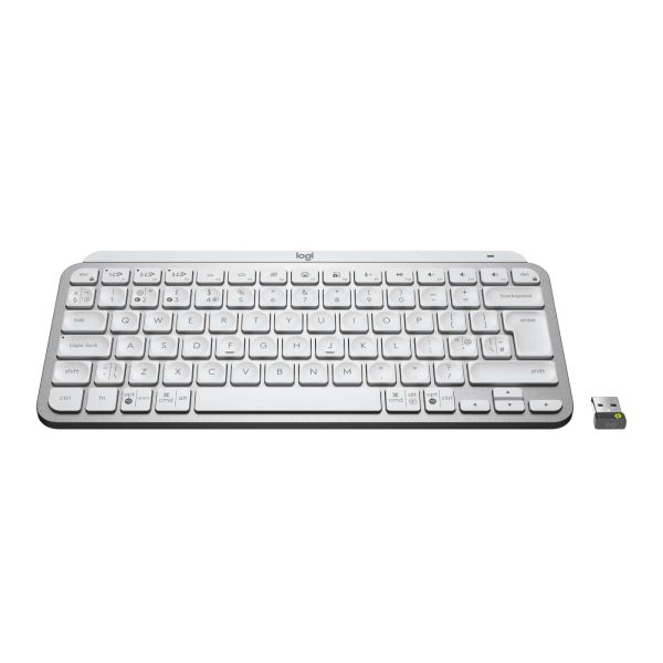 Logitech MX Keys Mini for Business toetsenbord RF-draadloos + Bluetooth QWERTY UK International Aluminium, Wit (920-010607)
