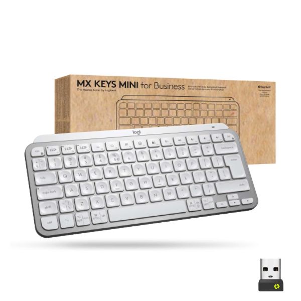 Logitech Mx Keys Mini For Business toetsenbord RF-draadloos + Bluetooth QWERTY Engels Grijs (920-010609)