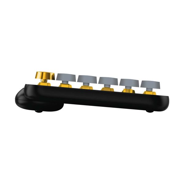 Logitech POP Keys Wireless Mechanical Keyboard With Emoji Keys toetsenbord RF-draadloos + Bluetooth QWERTY Scandinavisch Zwart, Grijs, Geel (920-010731)