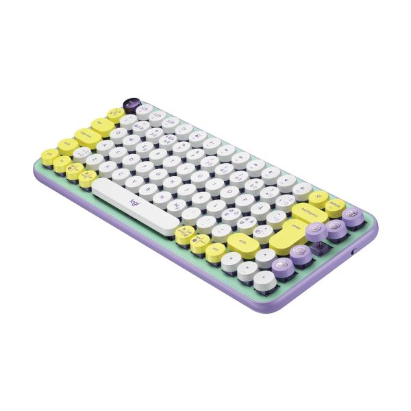 Logitech POP Keys Wireless Mechanical Keyboard With Emoji Keys toetsenbord RF-draadloos + Bluetooth QWERTY Scandinavisch Muntkleur (920-010732)