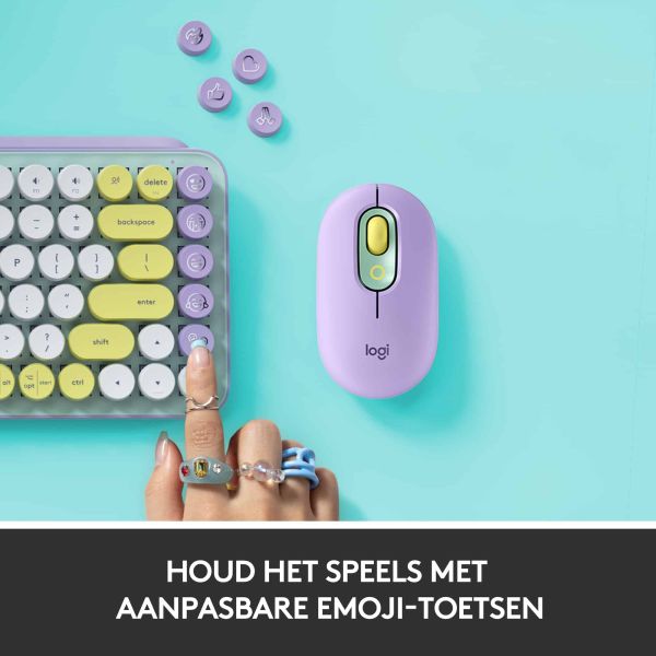 Logitech POP Keys Wireless Mechanical Keyboard With Emoji Keys toetsenbord Bluetooth QWERTY Engels Muntkleur (920-010736)