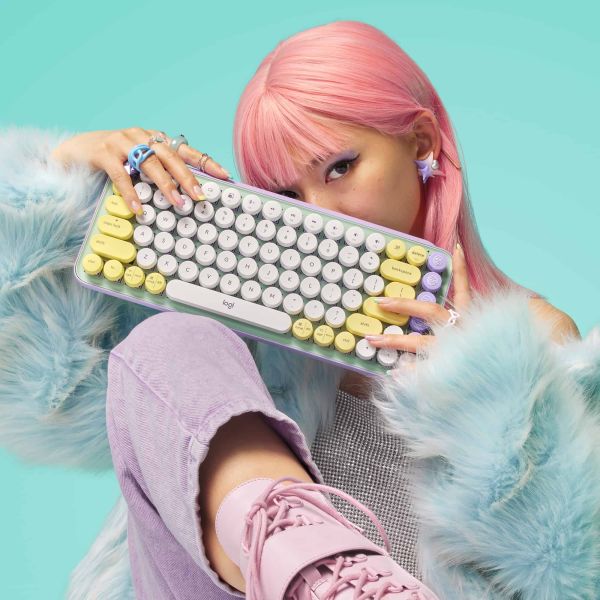 Logitech POP Keys Wireless Mechanical Keyboard With Emoji Keys toetsenbord Bluetooth QWERTY Engels Muntkleur (920-010736)