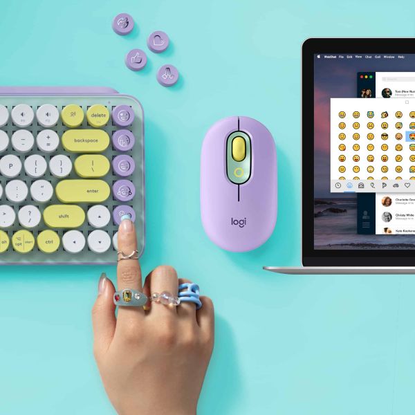 Logitech POP Keys Wireless Mechanical Keyboard With Emoji Keys toetsenbord Bluetooth QWERTY Engels Muntkleur (920-010736)