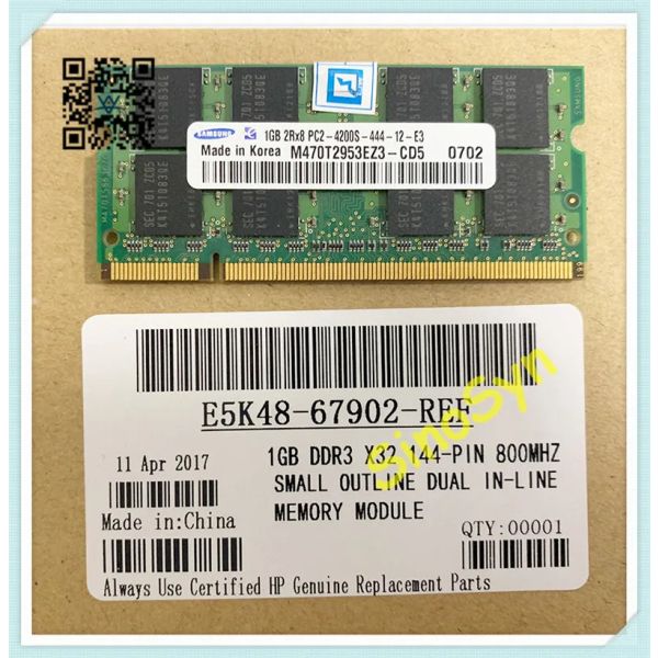 HP 1GB DDR3 SODIMM 800MHz RAM-geheugen (E5K48-67902)