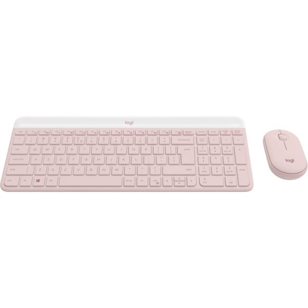 Logitech MK470 Slim Combo toetsenbord Inclusief muis RF Draadloos QWERTY US International Roze (920-011322)