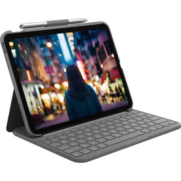 Logitech Slim Folio Grijs Bluetooth QWERTY US International (920-011413)