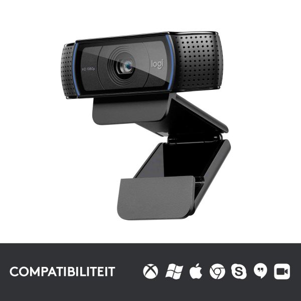 Logitech Hd Pro C920 webcam 3 MP 1920 x 1080 Pixels USB 2.0 Zwart (960-001055)