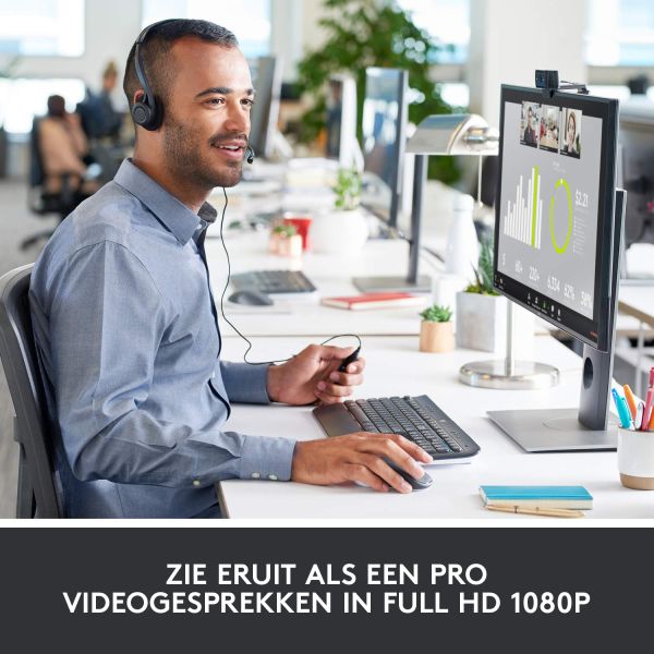 Logitech Hd Pro C920 webcam 3 MP 1920 x 1080 Pixels USB 2.0 Zwart (960-001055)