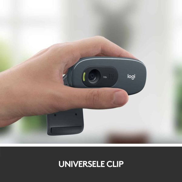 Logitech C270 HD webcam 3 MP 1280 x 720 Pixels USB 2.0 Zwart (960-001063)