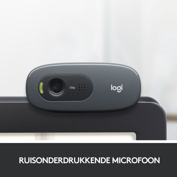 Logitech C270 HD webcam 3 MP 1280 x 720 Pixels USB 2.0 Zwart (960-001063)