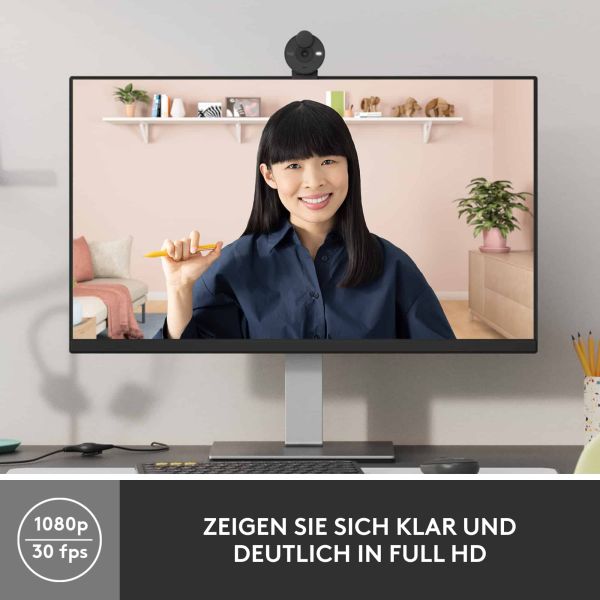 Logitech Brio 300 webcam 2 MP 1920 x 1080 Pixels USB-C Grafiet (960-001436)