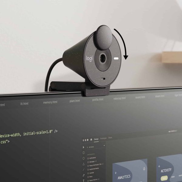 Logitech Brio 300 webcam 2 MP 1920 x 1080 Pixels USB-C Grafiet (960-001436)