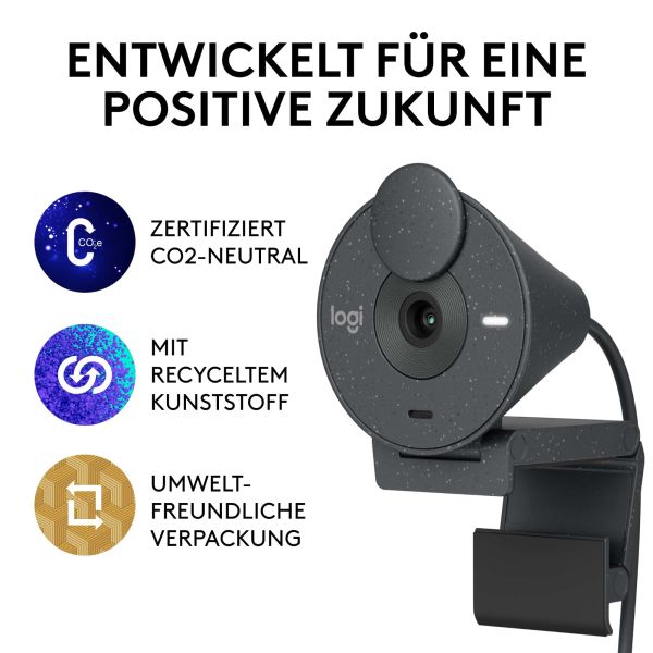 Logitech Brio 300 webcam 2 MP 1920 x 1080 Pixels USB-C Grafiet (960-001436)
