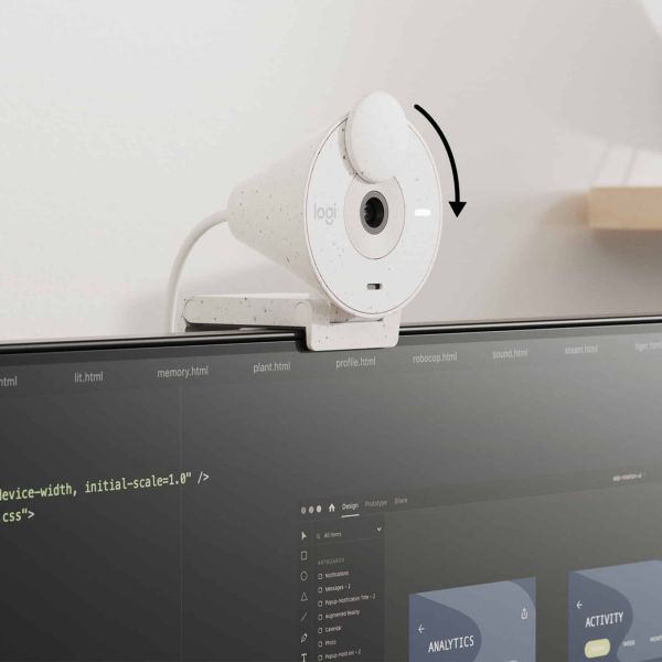 Logitech Brio 300 webcam 2 MP 1920 x 1080 Pixels USB-C Wit (960-001442)