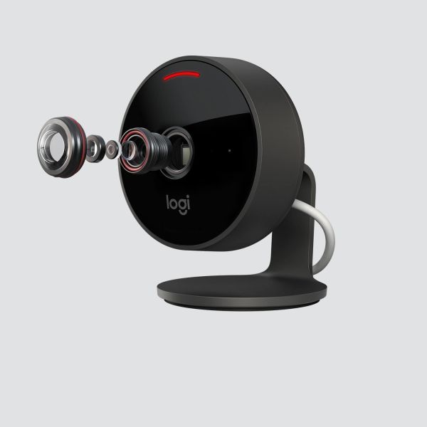 Logitech Circle View Rond IP-beveiligingscamera Binnen & buiten 1920 x 1080 Pixels Bureau/muur (961-000490)